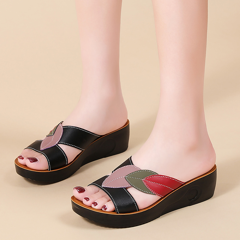Women's Thick-Soled Wedge Snea - Ethnic Modern Fashion review and price